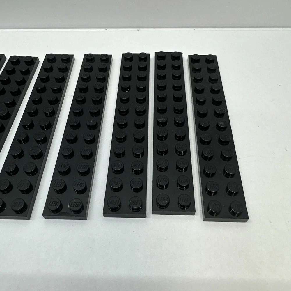 LEGO® Part # 2445 Black 2x12‎ Plate Lot Of 10